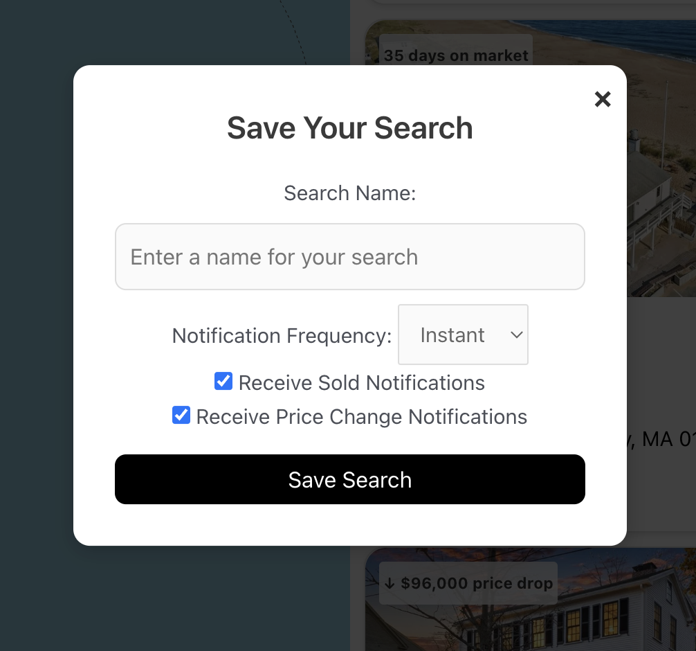 Saved Search on Joe's Homes